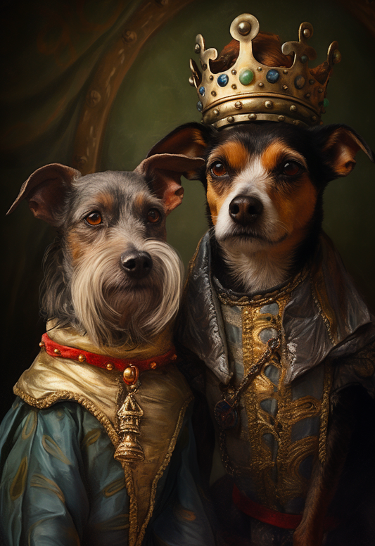 The King And His Prince – Custom designed pet canvas