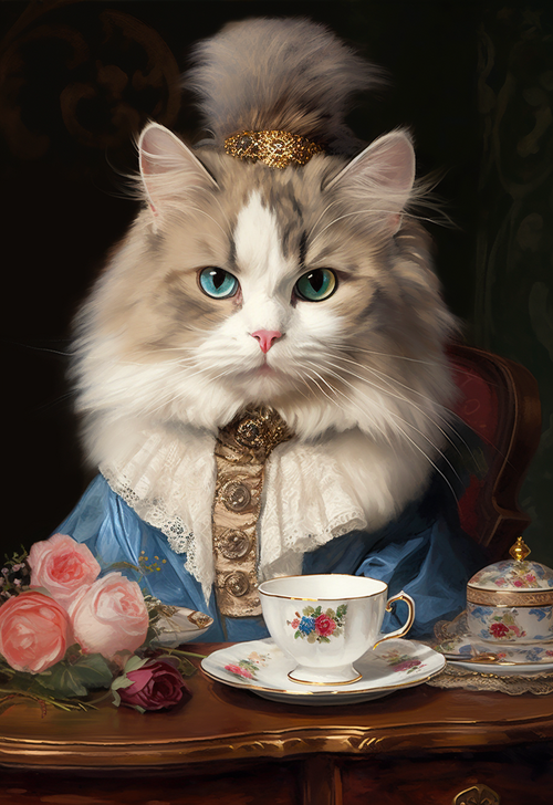 The Afternoon Tea  – Custom designed pet canvas