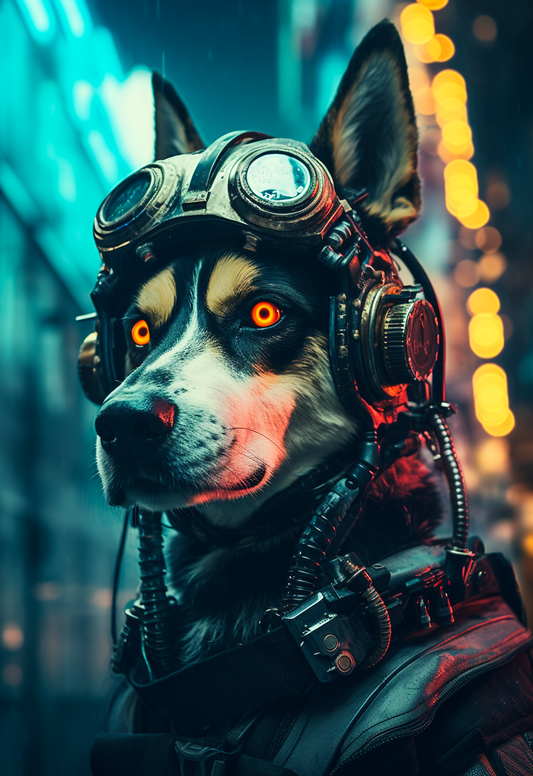 The Cyberpunk  – Custom designed pet canvas