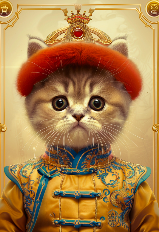 The Qing dynasty emperor  – Custom designed pet canvas